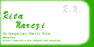 rita marczi business card